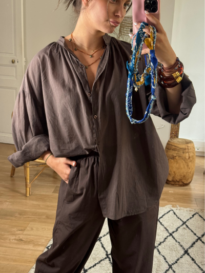Chemise JOHANA marron