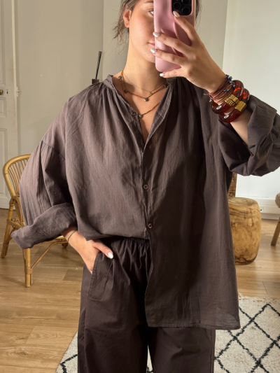 Chemise JOHANA marron