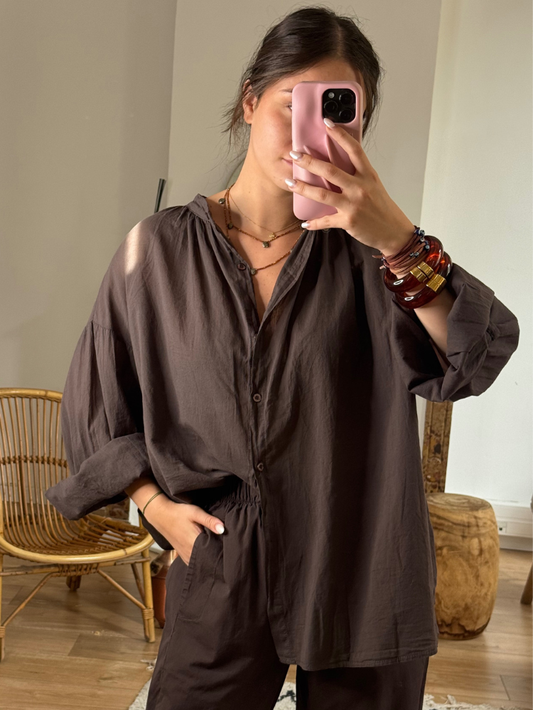 Chemise JOHANA marron