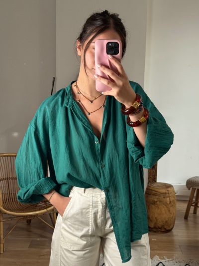 Chemise JOHANA emeraude