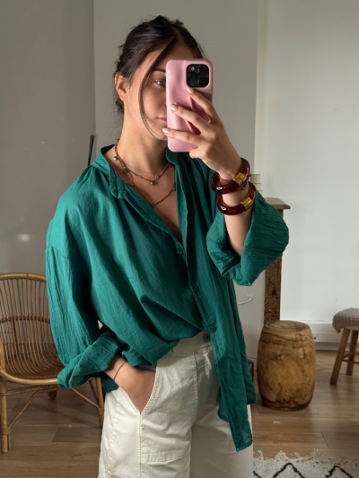 Chemise JOHANA emeraude 2