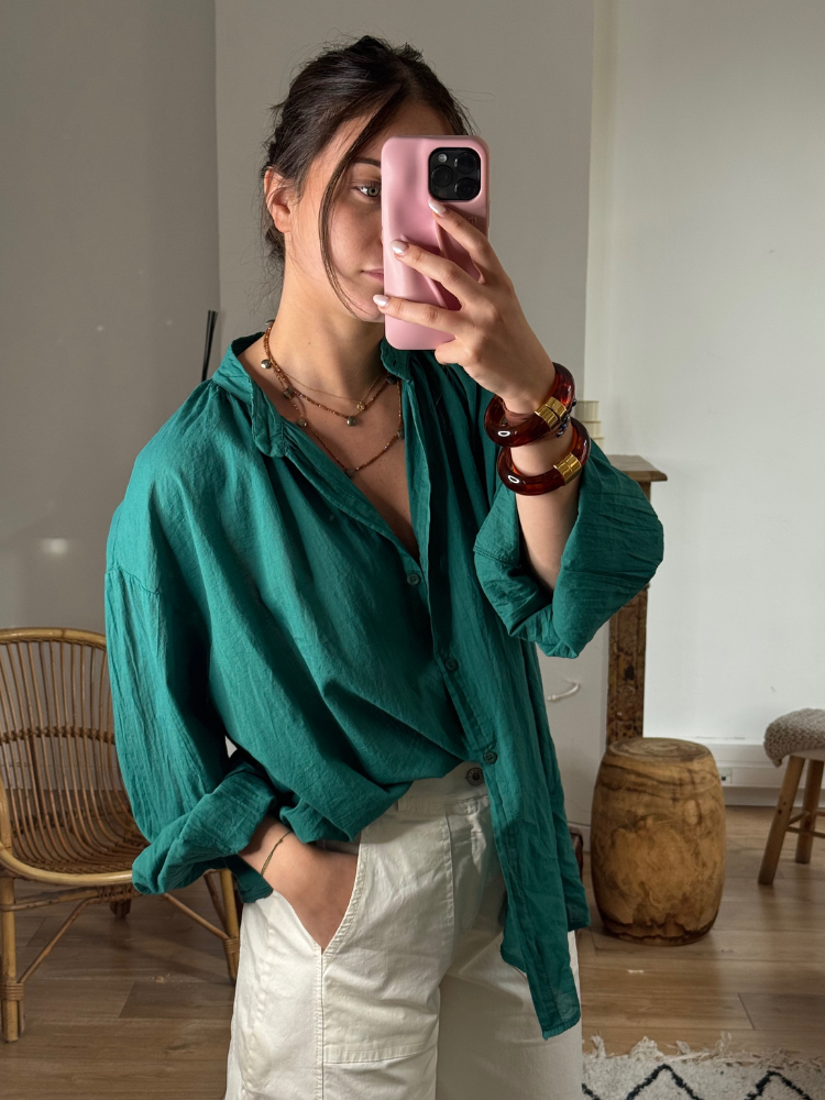 Chemise JOHANA emeraude