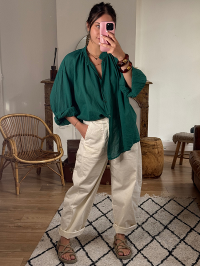 Chemise JOHANA emeraude