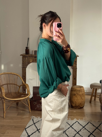 Chemise JOHANA emeraude