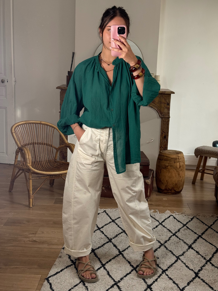 Chemise JOHANA emeraude