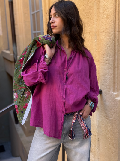 Chemise JOHANA cyclamen 2