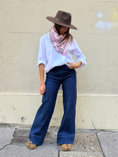 Foulard OLKO rose pâle