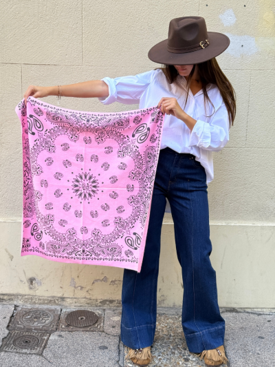 Foulard OLKO rose 2