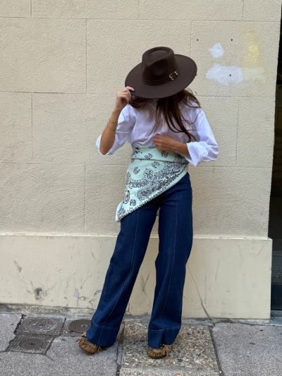 Foulard OLKO turquoise 2