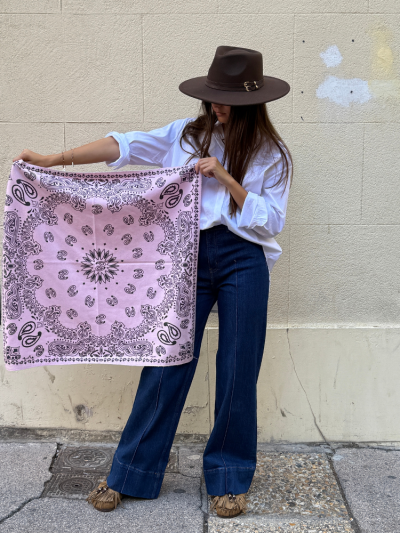 Foulard OLKO rose pâle