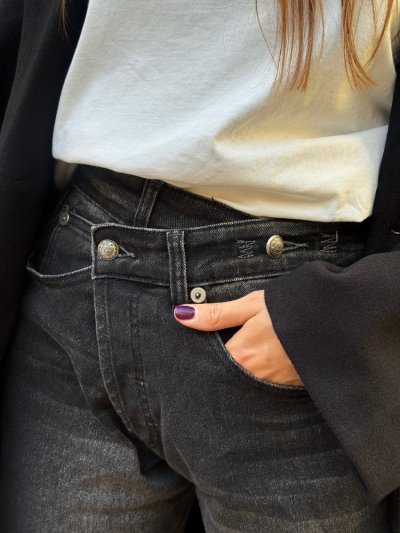 Jean AUDE jean noir delavé