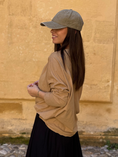 T-shirt NINETTE loose camel