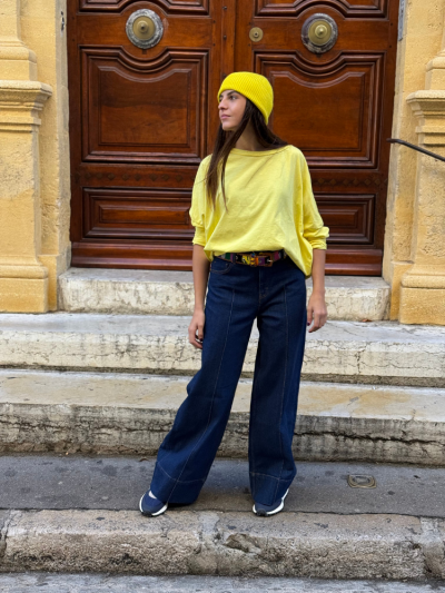 T-shirt NINETTE loose jaune 2