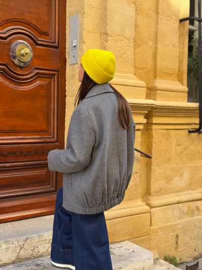 Manteau NATALIA court gris