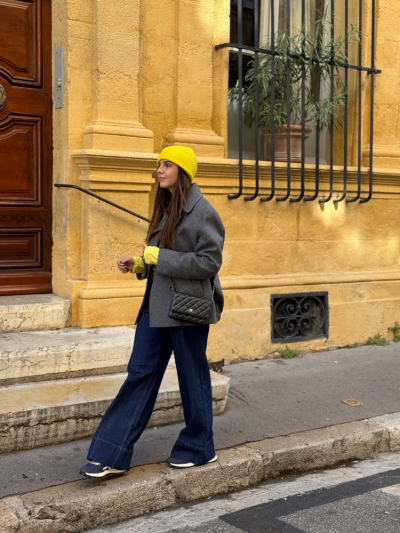 Manteau NATALIA court gris