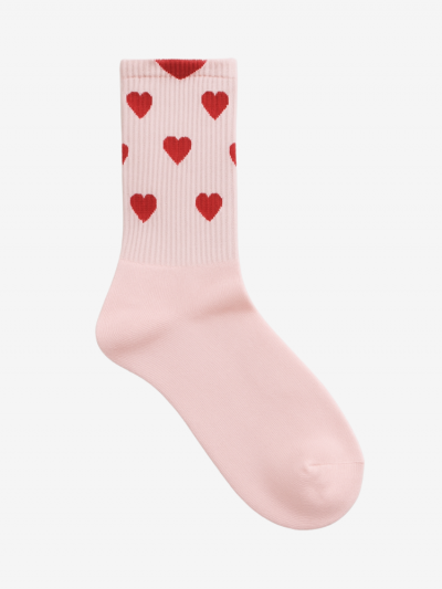 Chaussettes COEUR rose clair