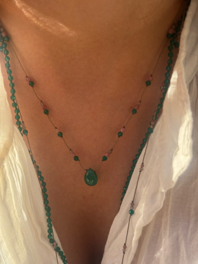 Collier DROP onyx vert