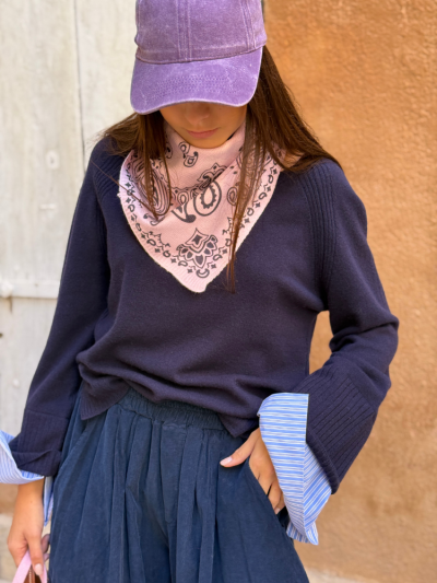 Foulard OLKO rose pâle