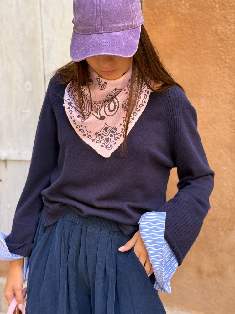 Foulard OLKO rose pâle