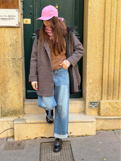 T-shirt NINETTE loose rose poudré