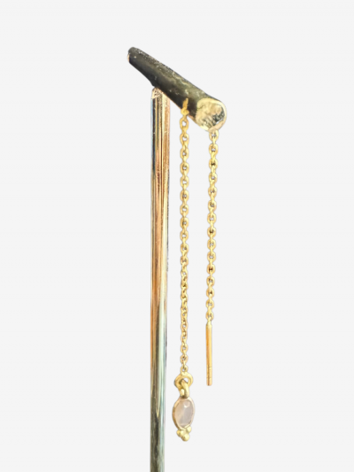 Mono boucle GABIN quartz rose