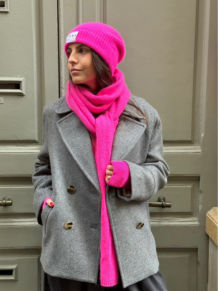 Manteau NATALIA court gris