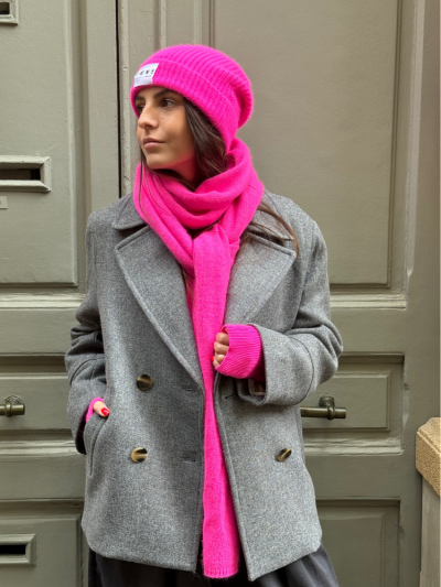 Manteau NATALIA court gris