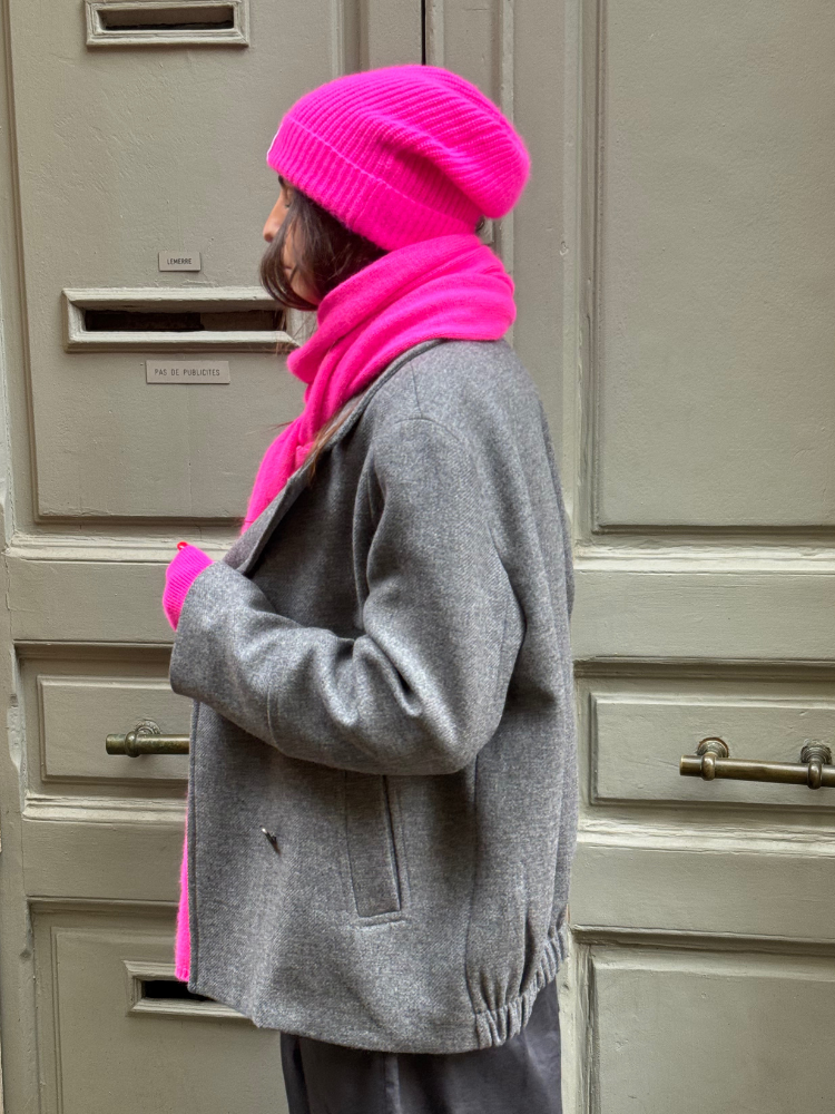 Manteau NATALIA court gris