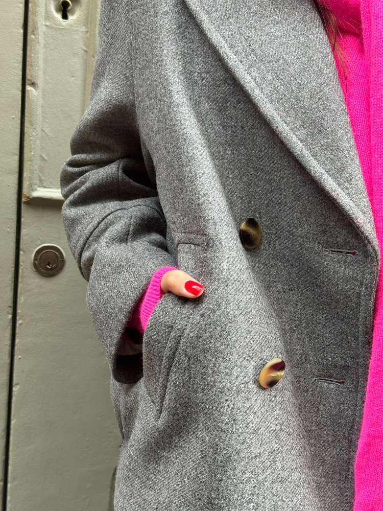 Manteau NATALIA court gris