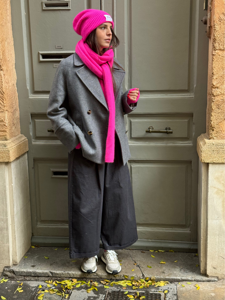 Manteau NATALIA court gris