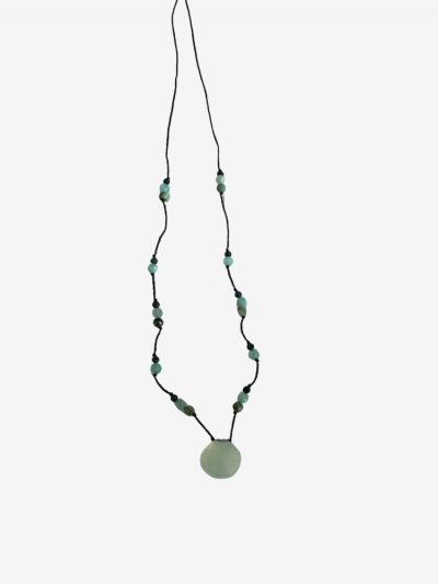 Collier DROP calcédoine bleue