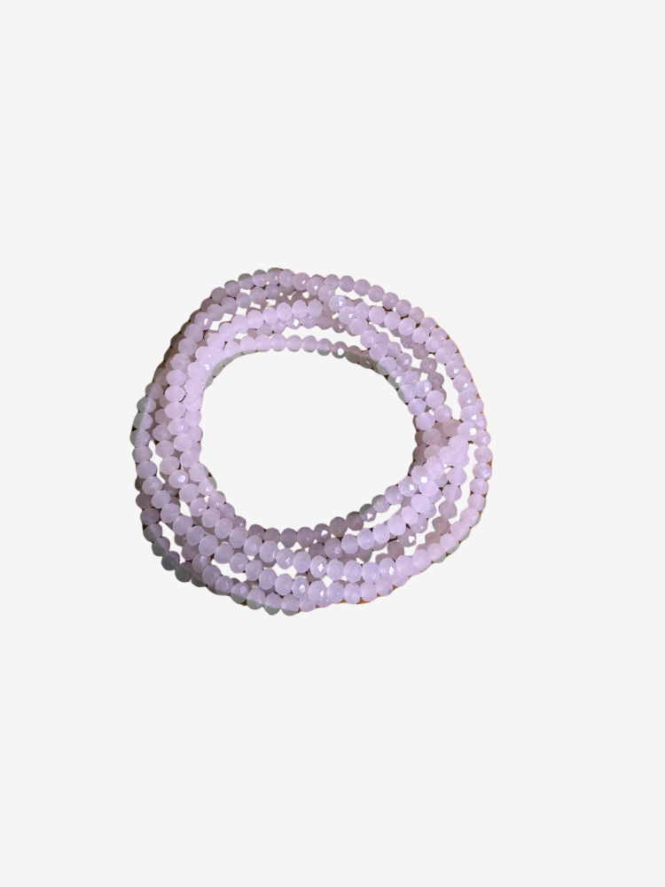 Collier et bracelet SUMMER rose dragée