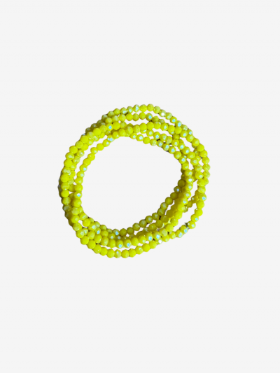 Collier et bracelet SUMMER jaune irisé