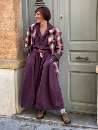 Pantalon LOUANA prune 2