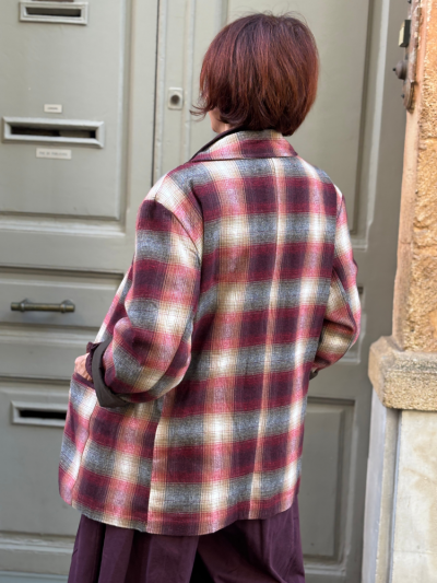 Blazer COSTA carreaux rouge 2