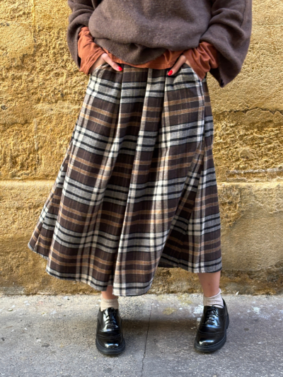 Jupe NESSA carreaux beige...