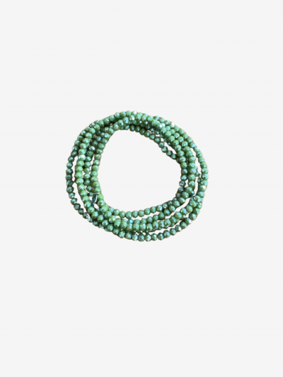 Collier et bracelet SUMMER vert amande