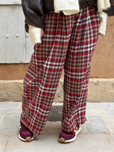Pantalon NILA à carreaux...