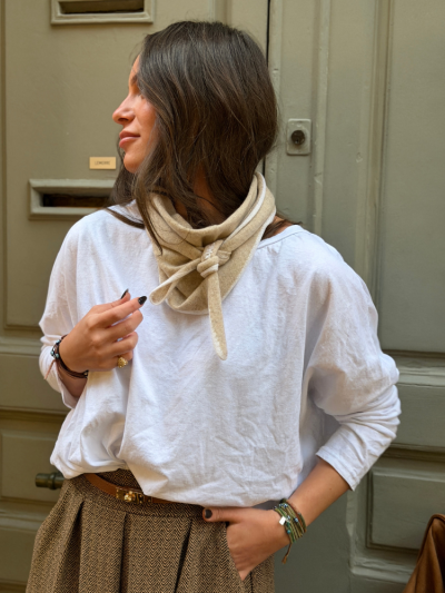 T-shirt NINETTE loose blanc