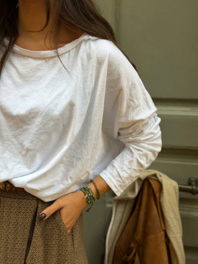 T-shirt NINETTE loose blanc