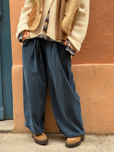 Pantalon NILA marine velours