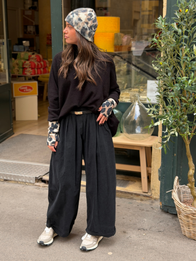 Pantalon NILA noir velours