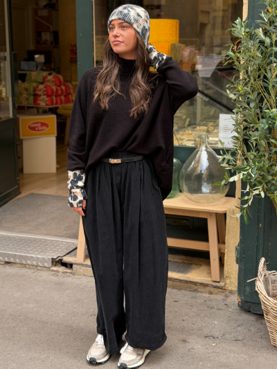 Pantalon NILA noir velours