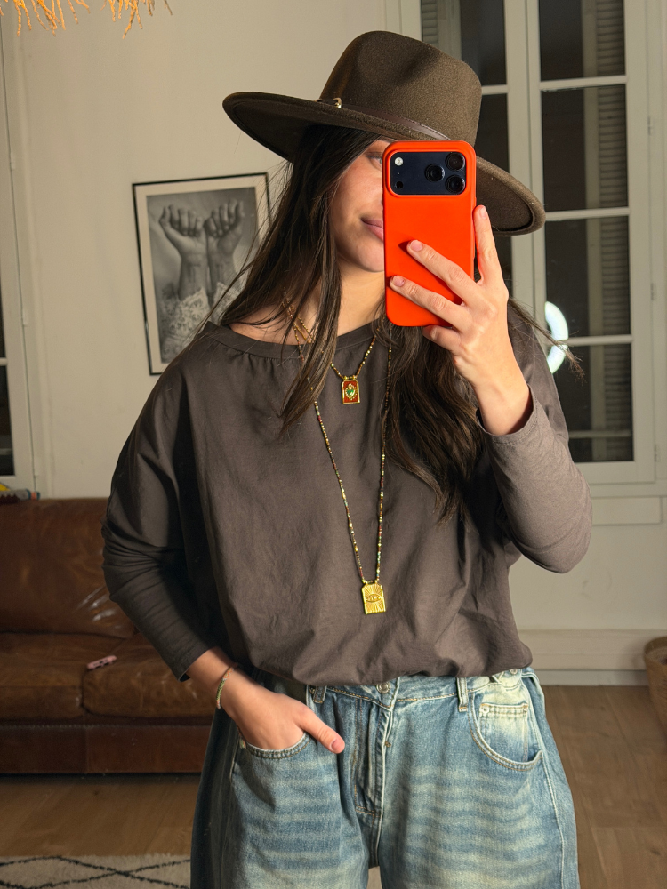 T-shirt PAON marron