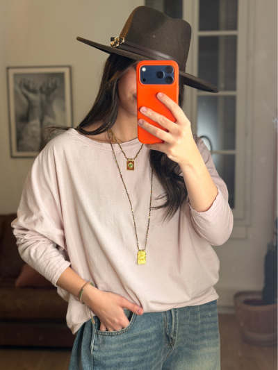 T-shirt NINETTE vieux rose