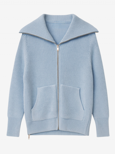 Gilet zippé JOYCE bleu