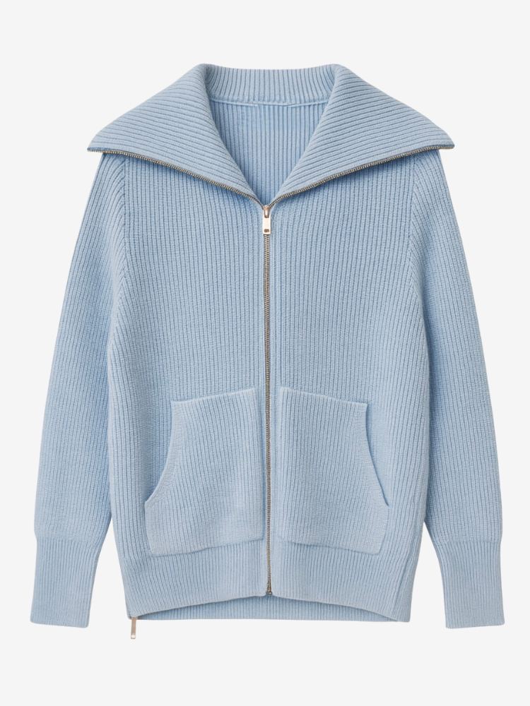 Gilet zippé JOYCE bleu