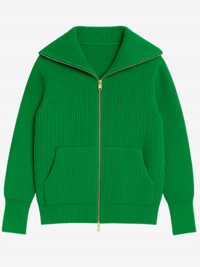 Gilet zippé JOYCE vert
