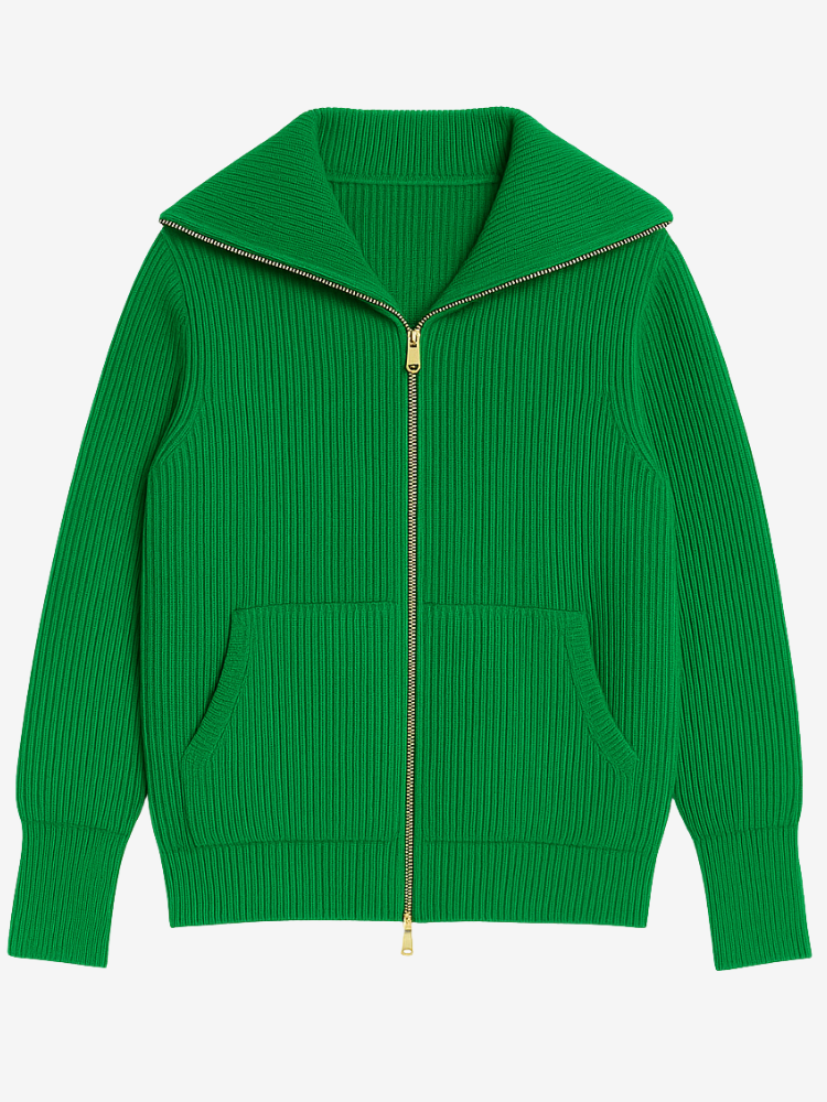 Gilet zippé JOYCE vert