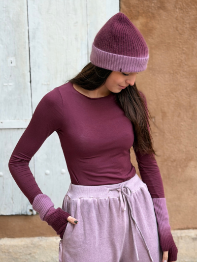 Top ELIO manches longues bordeaux